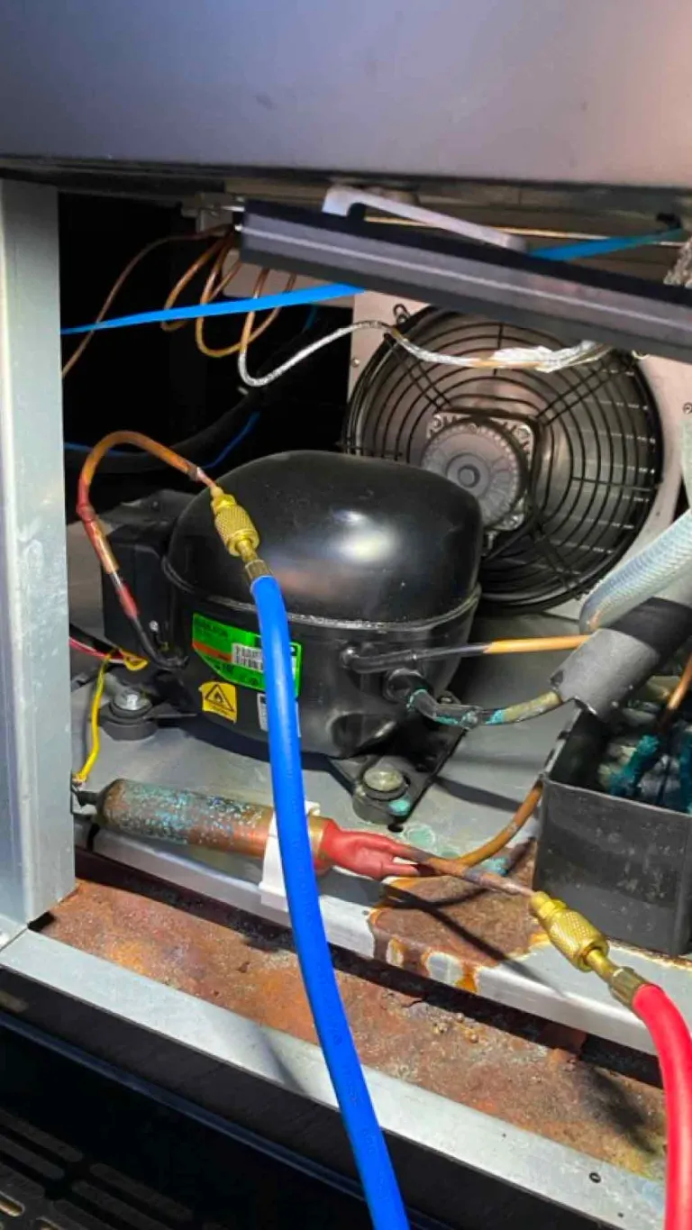 The condenser fan motor is not working
