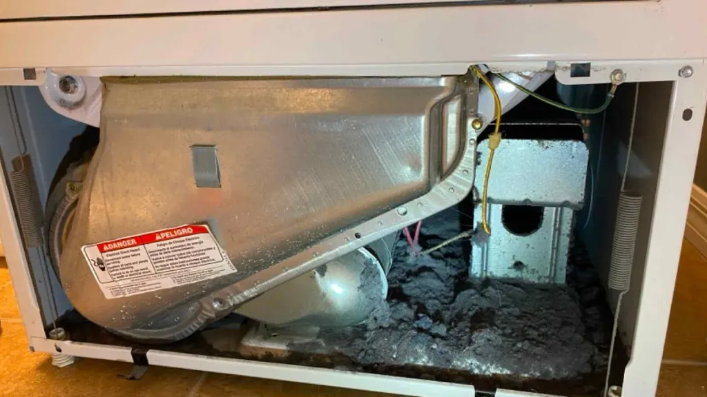The ventilation duct is clogged