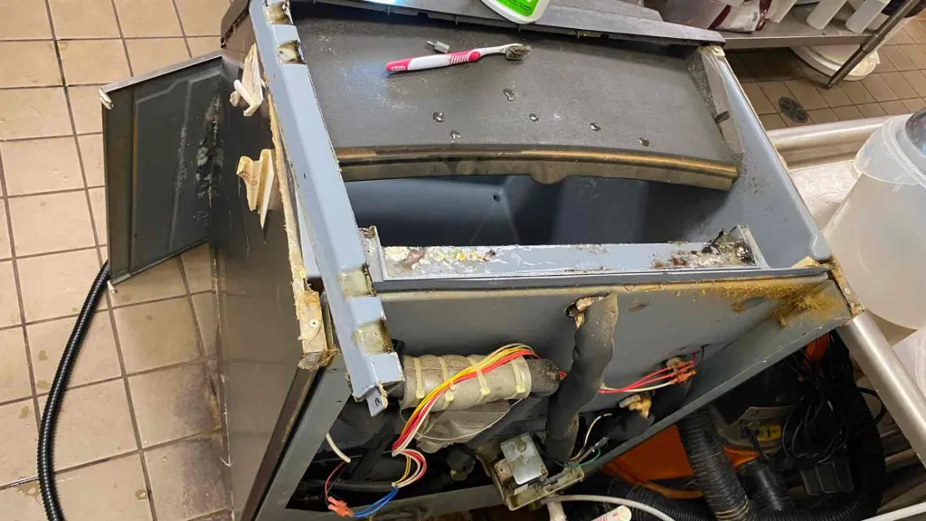 Ice machine is dirty