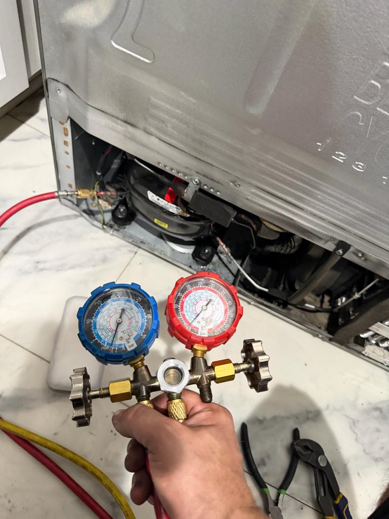 Sealed system opened for compressor and filter dryer replacement, LG refrigerator