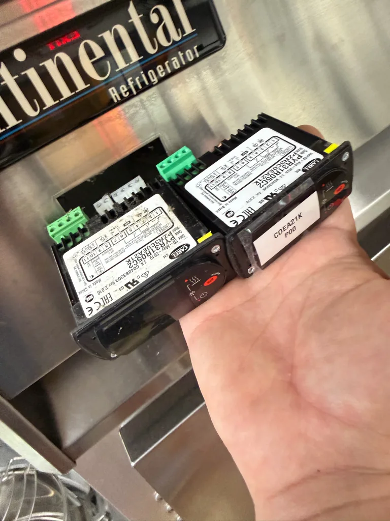 Two Continental refrigerator temperature control units