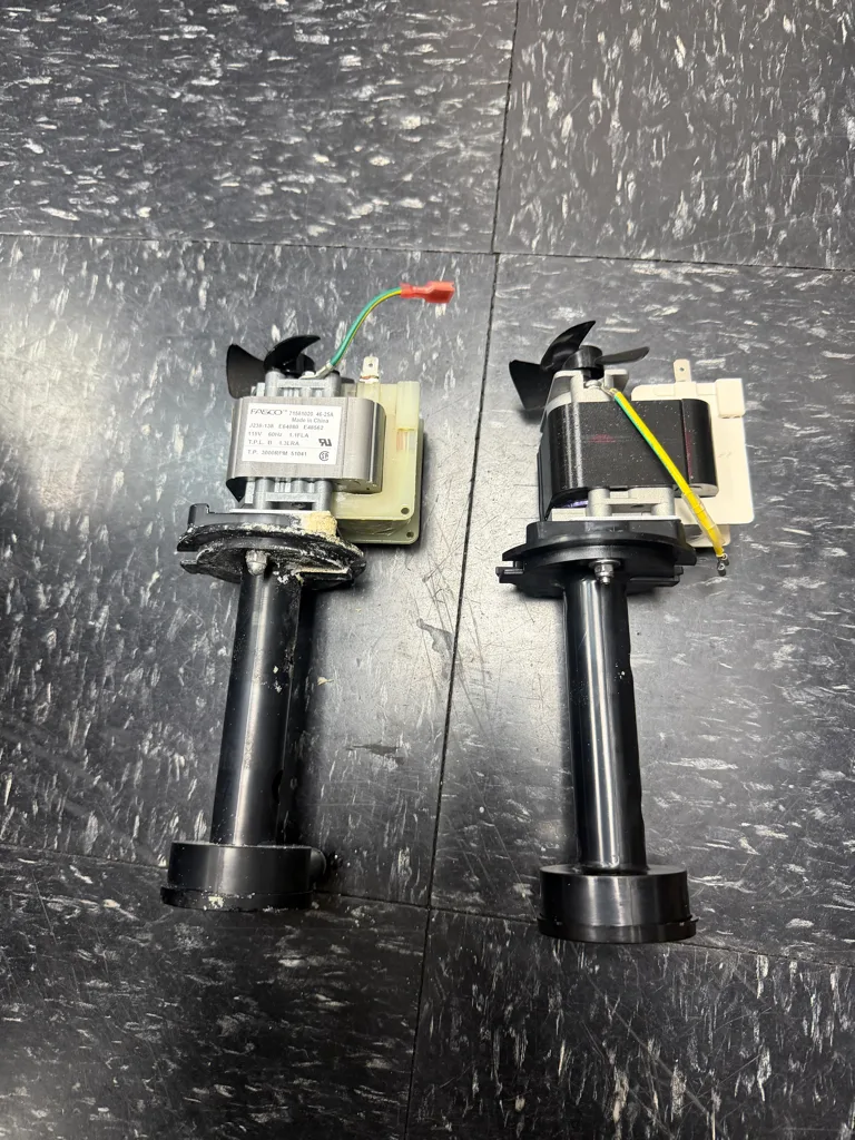 Two Scotsman circulation pumps side by side