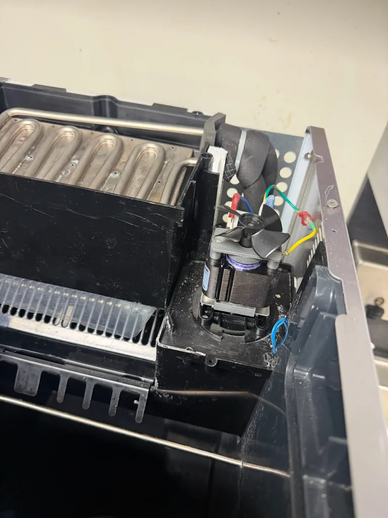 Water system and pump position inside a Scotsman ice machine